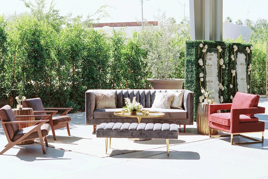 outdoor lounge space