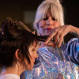 Hair cutting demonstration